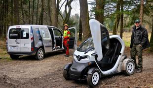 Gozdarji preskušajo električno gnani kangoo Z.E. v Ljubljani in okolici