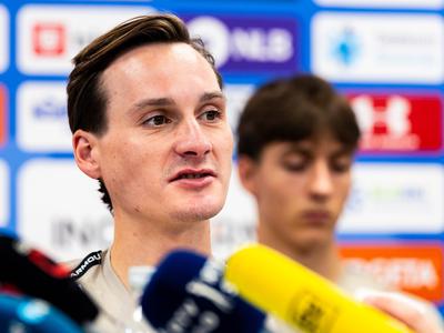 Domen in Nika Prevc na prvem tekmovalnem testu