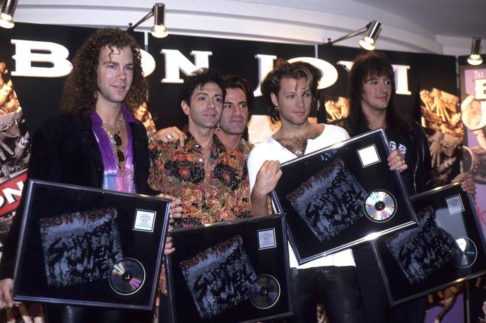 Bon Jovi | Alec John Such (drugi z leve) s kolegi iz skupine Bon Jovi leta 1992. | Foto Guliverimage/Imago Lifestyle