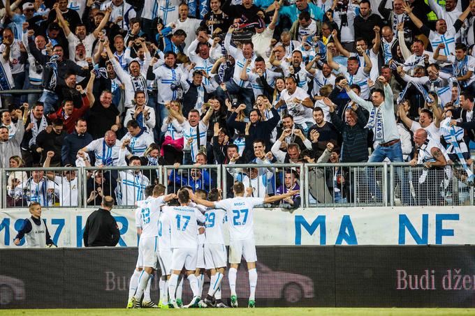 Nogometaši Rijeke so si na krilih Maria Gavranovića zagotovili prvo zmago na gostovanju v skupinskem delu evropske lige. | Foto: Grega Valančič/Sportida