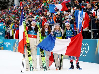 Francoske biatlonke olimpijske prvakinje, Slovenke po skromnem streljanju 16.