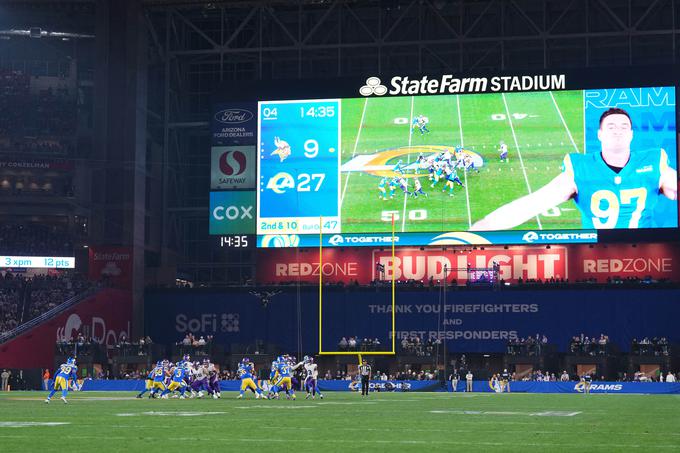 Los Angeles Rams so "gostili" Minnesoto na stadionu StateFarm v Arizoni. | Foto: Reuters