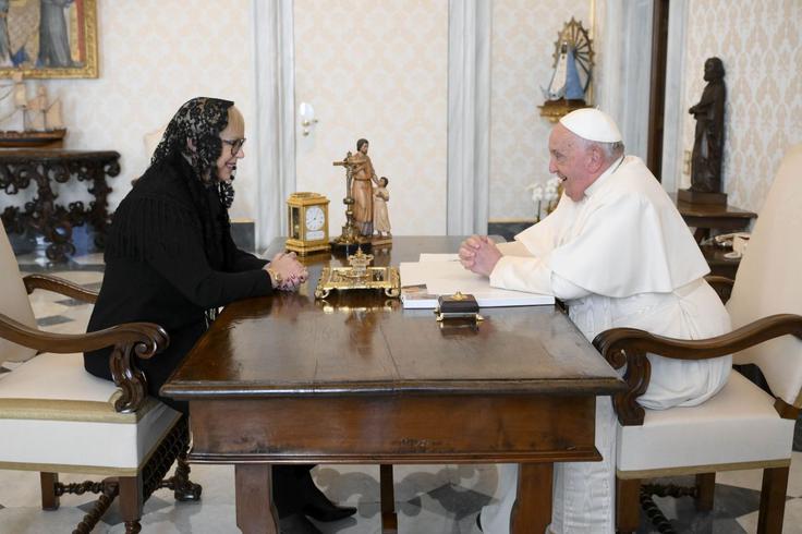 Nataša Pirc Musar, papež Frančišek | Foto: Vatican Media