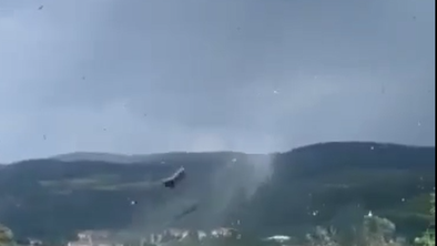 V Gradcu posneli tornado #video