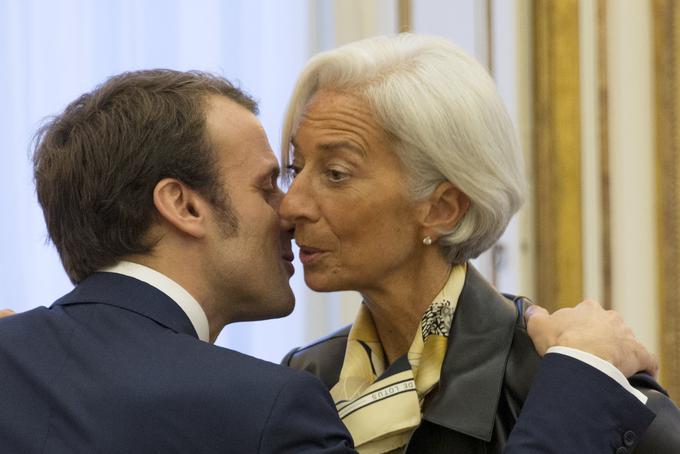 Francoski predsednik Emmanuel Macron in kandidatka za novo predsednico ECB Christine Lagarde. | Foto: Reuters