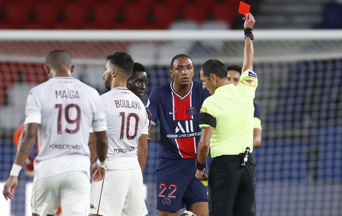 Abdou Diallo | Tokrat je bil pri PSG izključen Abdou Diallo. | Foto Reuters