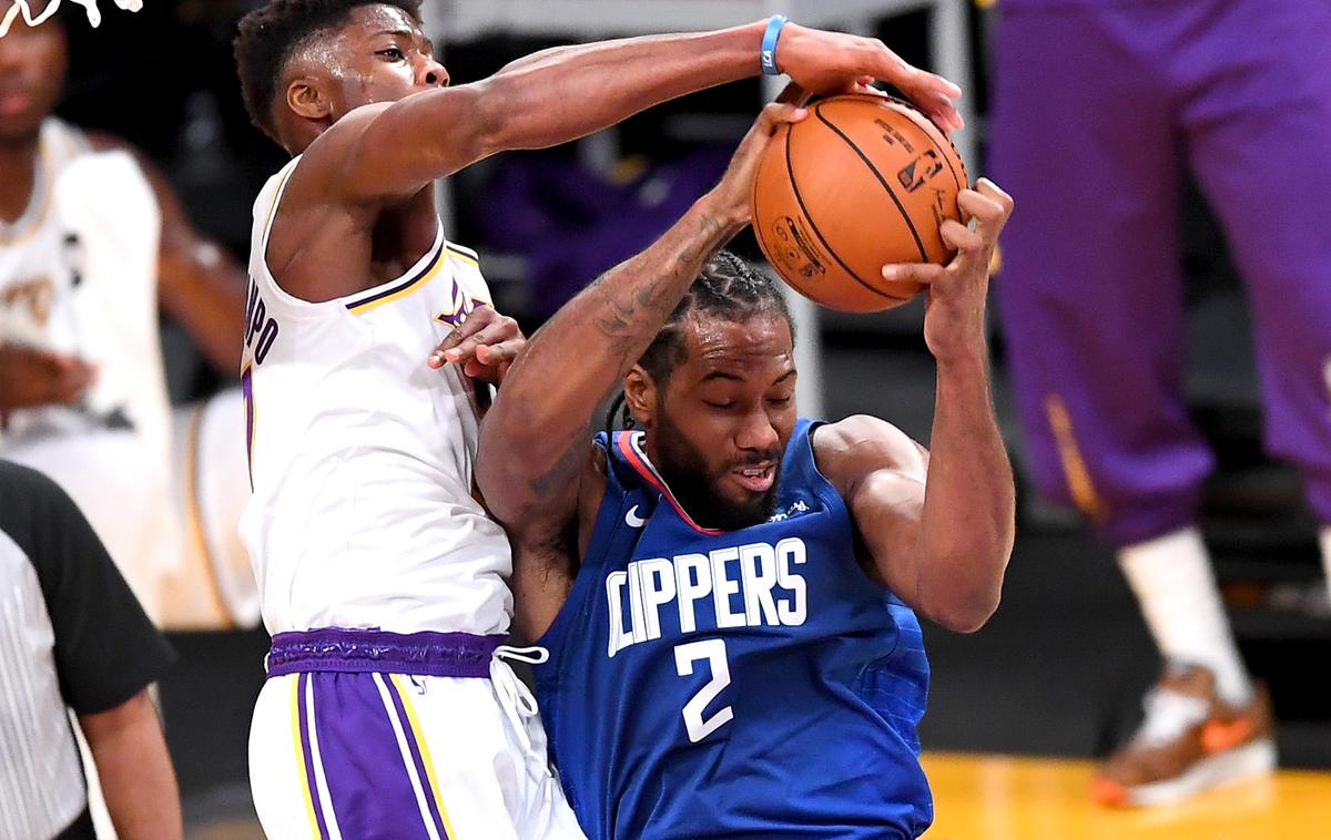 Kostas Antetokounmpo, Kawhi Leonard | LA Clippers so ugnali LA Lakers. | Foto Reuters