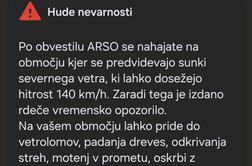 Severni del Slovenije prejel SI-Alarm, ministrstvo s pojasnilom