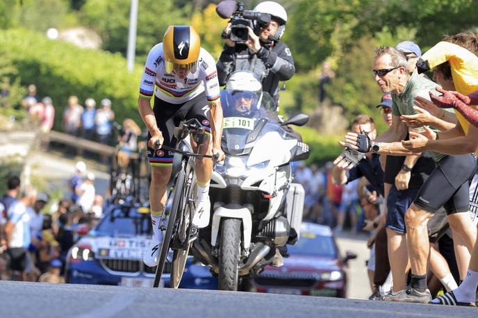 Remco Evenepoel, Dofineja | Remco Evenepoel je bil na današnjem kronometru kar 49 sekund hitrejši od Tadeja Pogačarja. | Foto Guliverimage