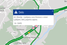 Del dolenjske avtoceste popolnoma zaprt, na poti izredni prevoz