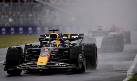 Dež, sonce, dež ... Prehitevanja, nesreče, polomija Ferrarija.