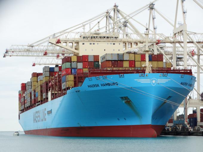 Tovorna ladja Maersk Hamburg lani v Luki Koper | Foto: Kristijan Bračun