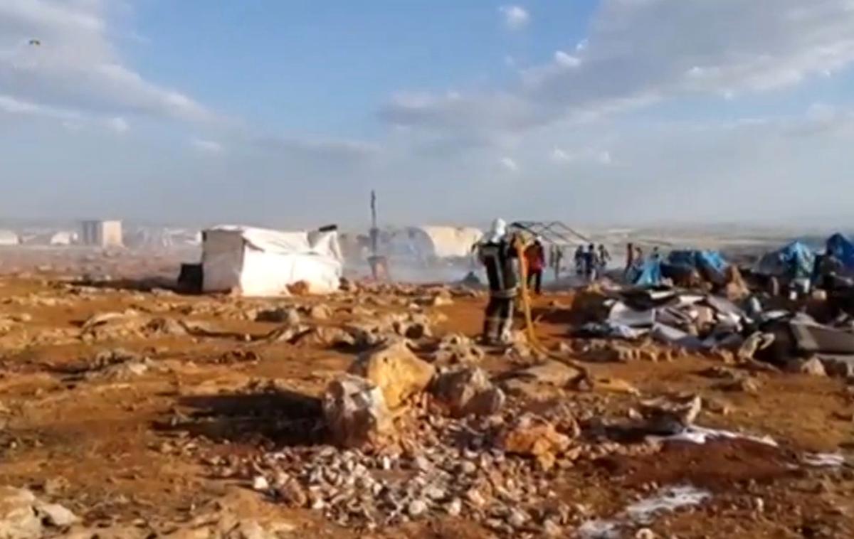 Sirija napadeno begunsko taborišče