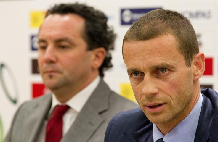Ko je bil slovenski selektor, je sodeloval s predsednikom krovne zveze Aleksandrom Čeferinom. | Foto: Vid Ponikvar