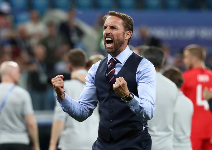 Gareth Southgate se je zmage ob debiju na svetovnem prvenstvu v vlogi selektorja močno razveselil. | Foto: Reuters