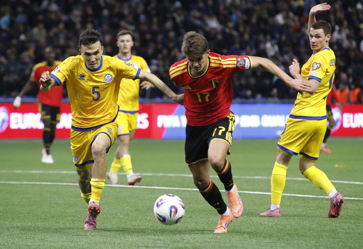 Kazahstan in Belgija sta se razšla brez zmagovalca. | Foto: Reuters