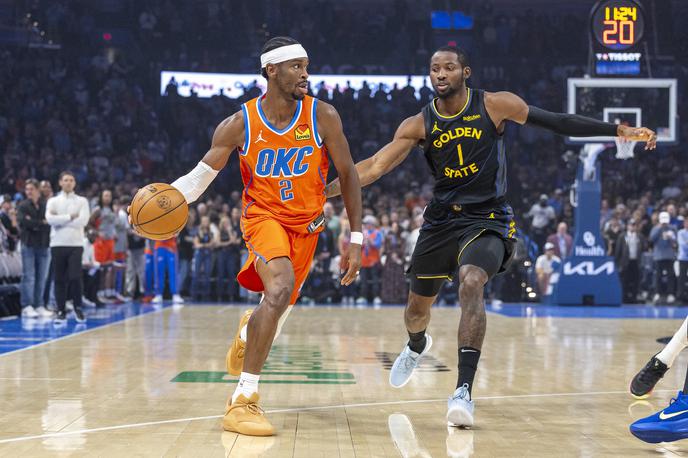 Shai Gilgeous-Alexander | Oklahoma City Thunder je za 11. zmago zanesljivo odpravila Golden State Warriors. | Foto Reuters