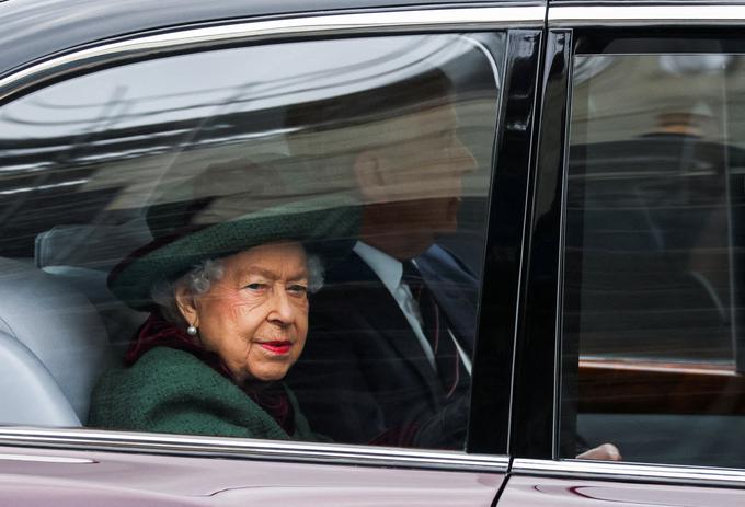 Kraljica Elizabeta II. na pogrebni slovesnosti moža princa Filipa, vojvoda Edinburškega, 17. aprila 2021. | Foto: Reuters