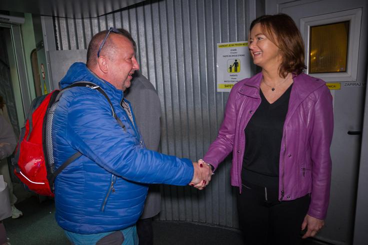 Sprejem državljanov in državljank Slovenije ob vrnitvi v domovino. | Foto: Vlada Republike Slovenije