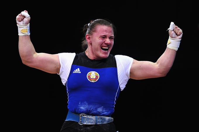Enako velja tudi za Belorusinjo Irino Kulesho, ki je v Londonu v dvigovanju uteži osvojila olimpijski bron. | Foto: Getty Images