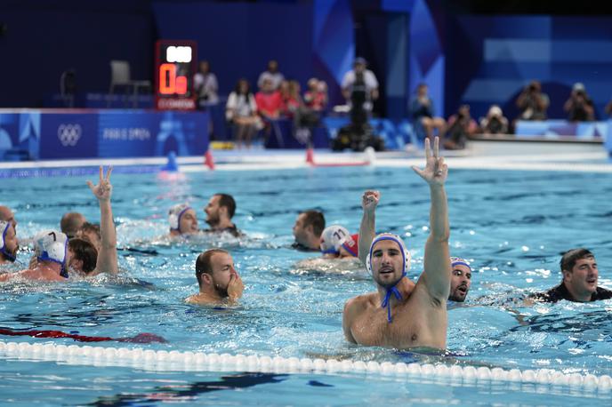 vaterpolo Srbija - Hrvaška Pariz 2024 | Srbi so še tretjič zapored osvojili olimpijsko vaterpolsko zlato. | Foto Guliverimage