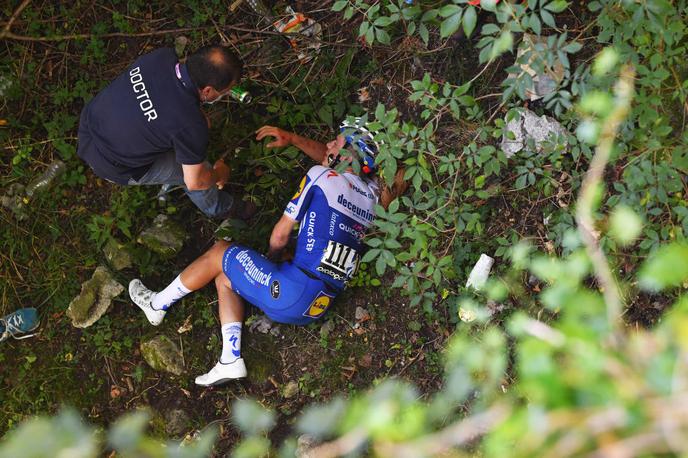 Remco Evenepoel | Remco Evenepoel je grdo padel na Dirki po Lombardiji. | Foto Getty Images