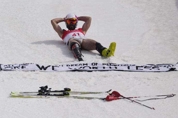 Manoël Bourdenx | Francoski parasmučar Manoël Bourden je z vpadljivo potezo opozoril na neenakost paraolimpijcev in olimpijcev.  | Foto Guliverimage