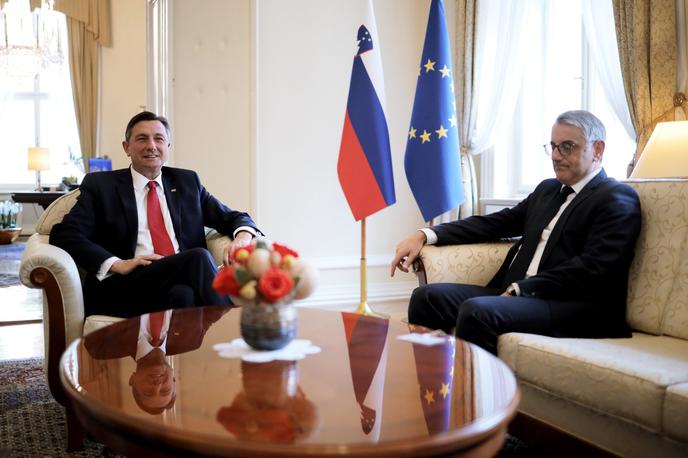 Borut Pahor Matjaž Han | Borut Pahor ni član stranke SD, zato ga iz nje ne morejo izključiti, je ob kritikah vidnih članov SD do nekdanjega predsednika pojasnil aktualni prvak SD Matjaž Han. | Foto STA