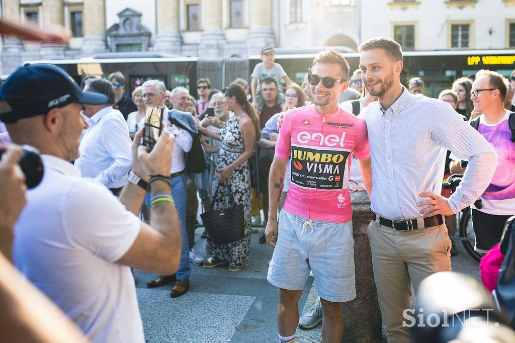 Primož Roglič sprejem