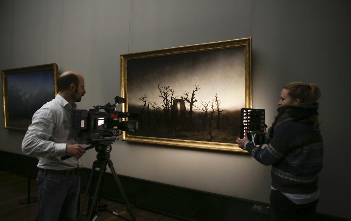 Caspar David Friedrichs | Na fotografiji restavrirana slika 'Opatija v hrastovem gozdu' umetnika Casparja Davida Friedricha | Foto Guliverimage
