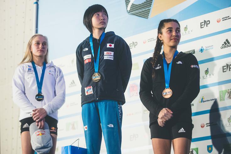 Na tekmi v težavnosti v Kopru je na najvišjo stopničko stopila Japonka Ai Mori. | Foto: Grega Valančič/Sportida