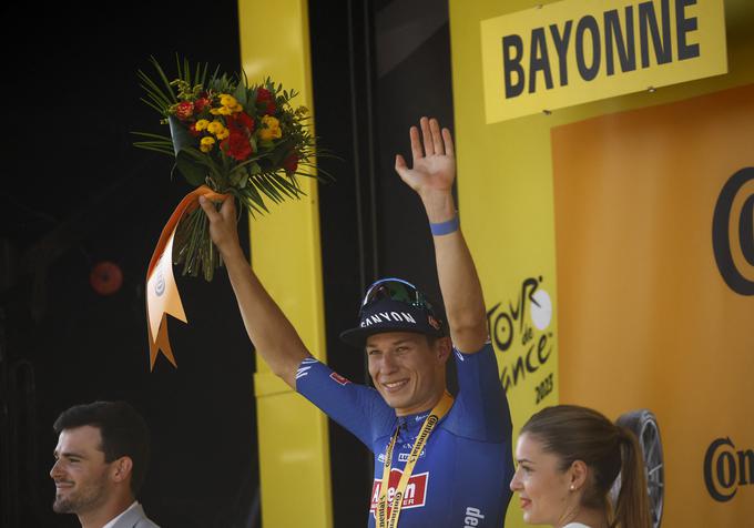 Jasper Philipsen se je na Touru razveselil tretje etapne zmage. | Foto: Reuters