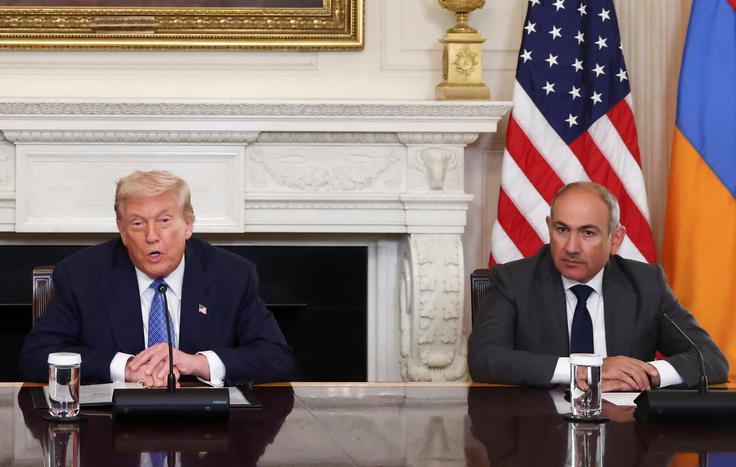 Donald Trump, Ilham Alijev, Nikola Pašinjan | Foto: Reuters