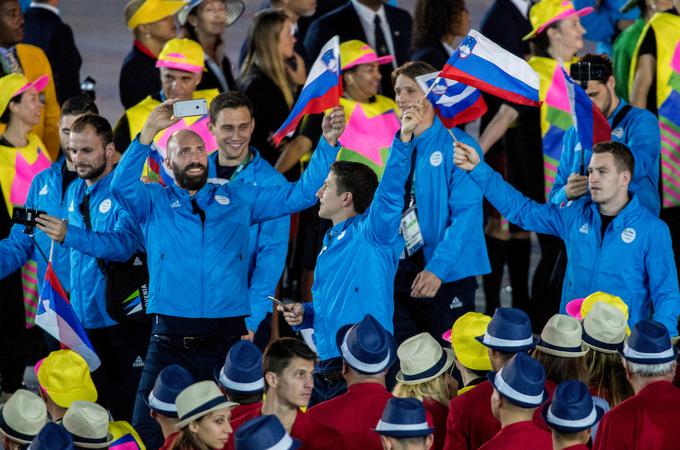 Slovenski rokometaši na otvoritvi iger v Riu leta 2016. | Foto: Sportida