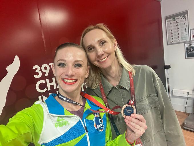 "Vse srce in dušo sem dala temu športu. Zdaj si želim začeti novo poglavje kariere kot trenerka in sodnica," je izpostavila Vedenejeva. | Foto: Gimnastična zveza Slovenije