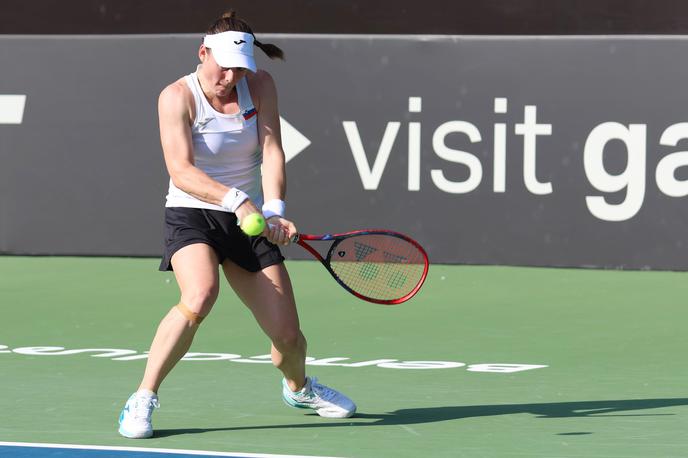 Tamara Zidanšek, slovenska ženska teniška reprezentanca, pokal BJK | Vprašanje zmagovalk že po igrah posameznic rešili Tamara Zidanšek in Kaja Juvan. | Foto Tenis Slovenija