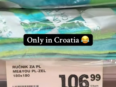 V trgovini na Hrvaškem brisača sto evrov: "To je konec za hrvaški turizem"