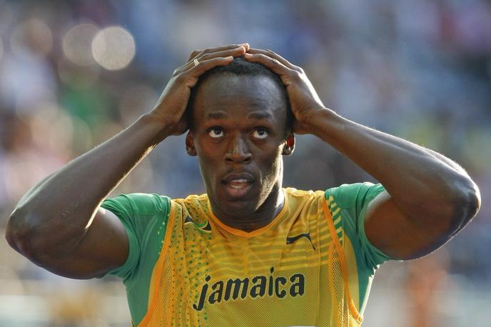 Usain Bolt, Berlin 2019 | Usain Bolt, najhitrejši Zemljan, ne more biti zadovoljen s predstavami svojega najljubšega nogometnega kluba, za katerega nastopa tudi Slovenec Benjamin Šeško. | Foto Reuters