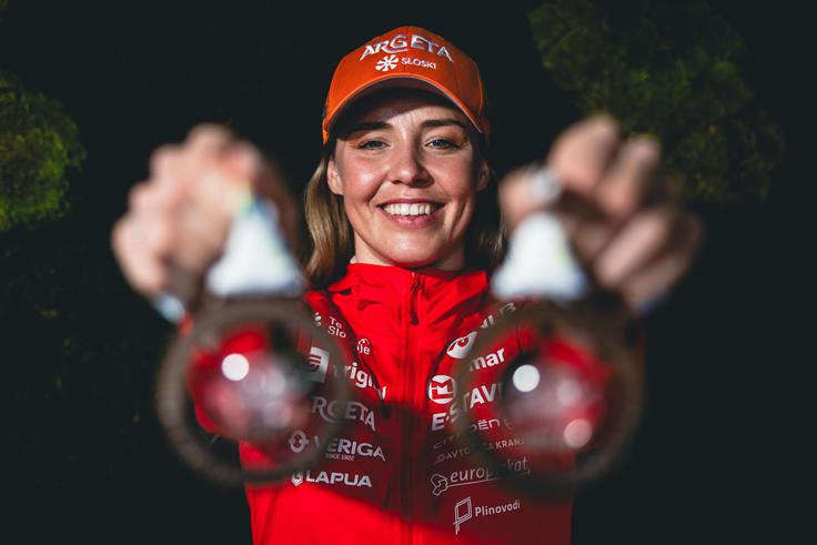 Biatlon, Anamarija Lampič V prejšnji zimi se je dvakrat prebila na oder za zmagovalke. | Foto: Grega Valančič