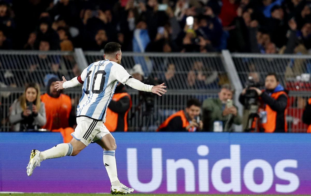 Lionel Messi | Lionel Messi je dosegel že 104. zadetek v dresu Argentine. | Foto Reuters