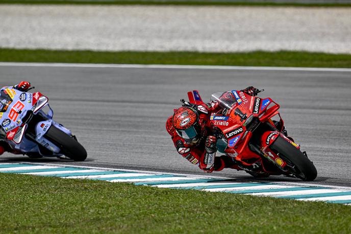 Bagnaia zmagal v Maleziji, Martin ostal skupno vodilni