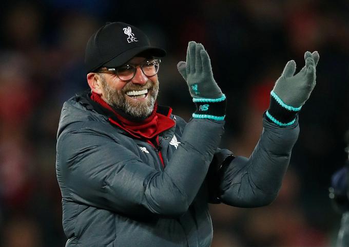 Zadovoljstvo Jürgena Kloppa po novi zmagi Liverpoola, po kateri bo nekaj časa med vratnicama rdečih pogrešal Alissona. | Foto: Reuters