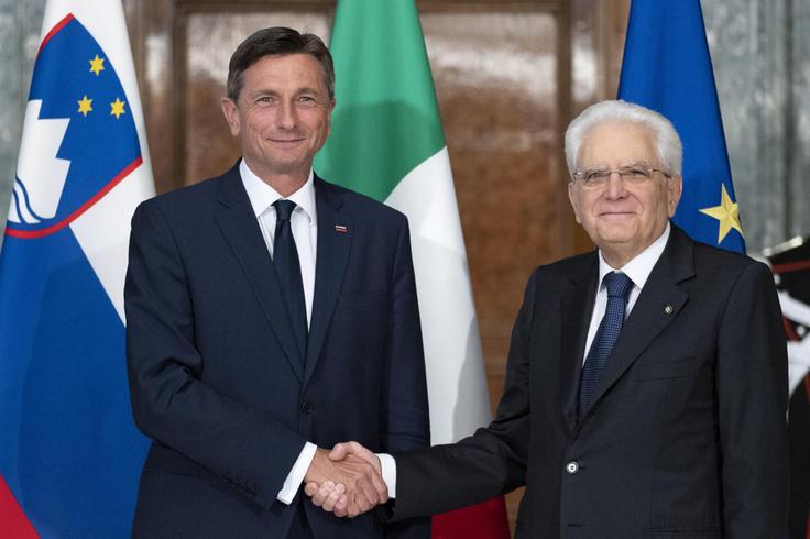 Obisk Boruta Pahorja pri italijanskem predsedniku Sergiu Mattarelli leta 2022 v Rimu. | Foto: STA