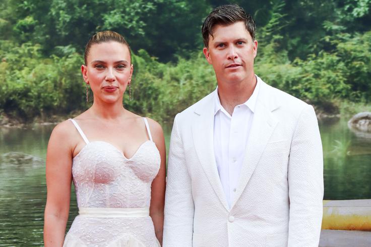 Johansson in Jost sta se poročila leta 2020, leto kasneje pa dobila sina Cosma. Igralka ima iz prejšnjega zakona s francoskim novinarjem Romainom Dauriacom tudi hčerko Rose. | Foto: Guliverimage
