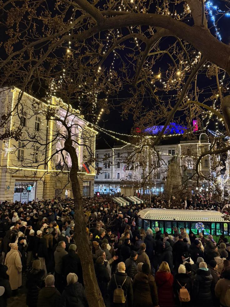 Prešernov trg, harmonikarji, slovenska glasba, shod | Foto: STA