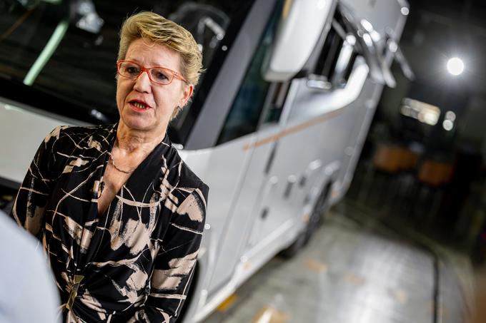 Sonja Gole, generalna direktorica Adrie Mobil je povedala tudi nekaj besed o podjetju in izboru Slovenski avto leta 2023.  | Foto: Uroš Modlic