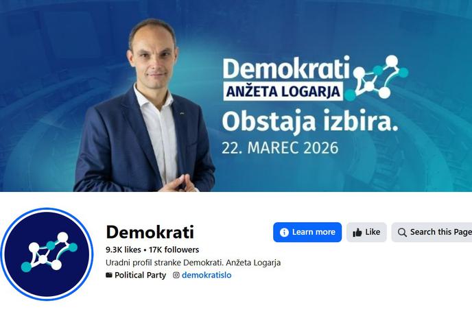 Demokrati, FB profil | Profil Demokratov na družbenem omrežju Facebook ima trenutno 17 tisoč sledilcev. Če se bodo združili z nekdanjim profilom podjetja Lars & Sven, pa jih bodo dobili še dodatnih 21 tisoč. | Foto Facebook/Demokrati