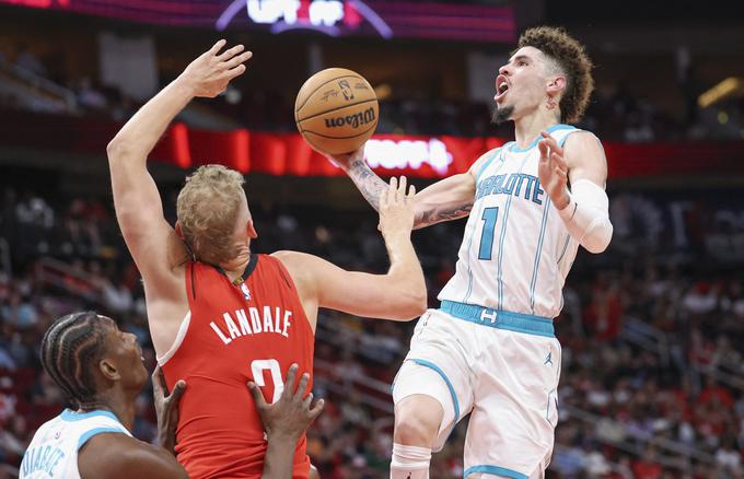 LaMelo Ball se je izkazal proti Houston Rockets. | Foto: Reuters