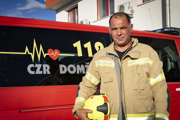 Gasilska vaja CZR Domžale, Helios Poveljnik CZR Domžale Matjaž Merkužič je bil v vaji v podjetju Helios vodja intervencije.  | Foto: Bojan Puhek