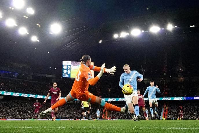 Manchester City Erling Haaland | Erling Haaland je West Hamu zabil dvakrat. | Foto Reuters